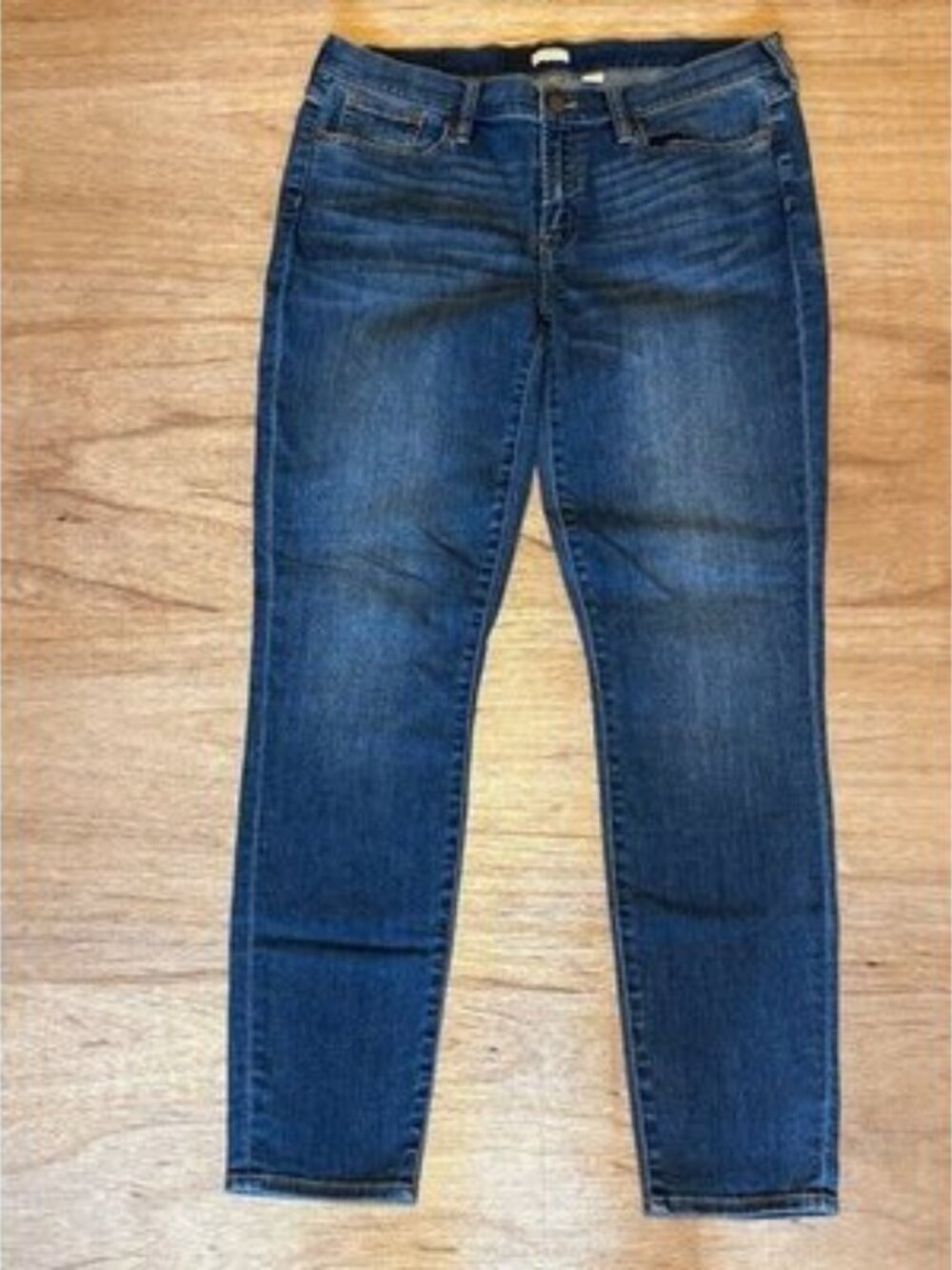J.Crew Stretch Skinny Jeans Medium Wash Mid Rise Blue Denim Size 31